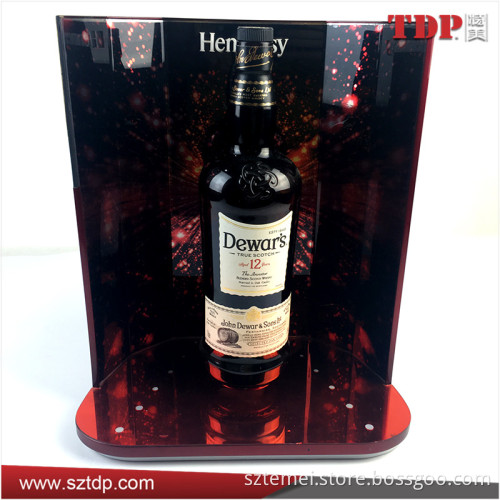 Factory Directly Custom Tabletop Single Bottle LED Acrylic Wine Display Stand